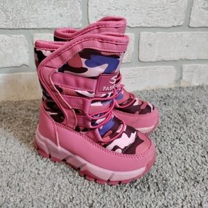 Fashion Girls Infant Pink Camo Winter Boots Size 2
